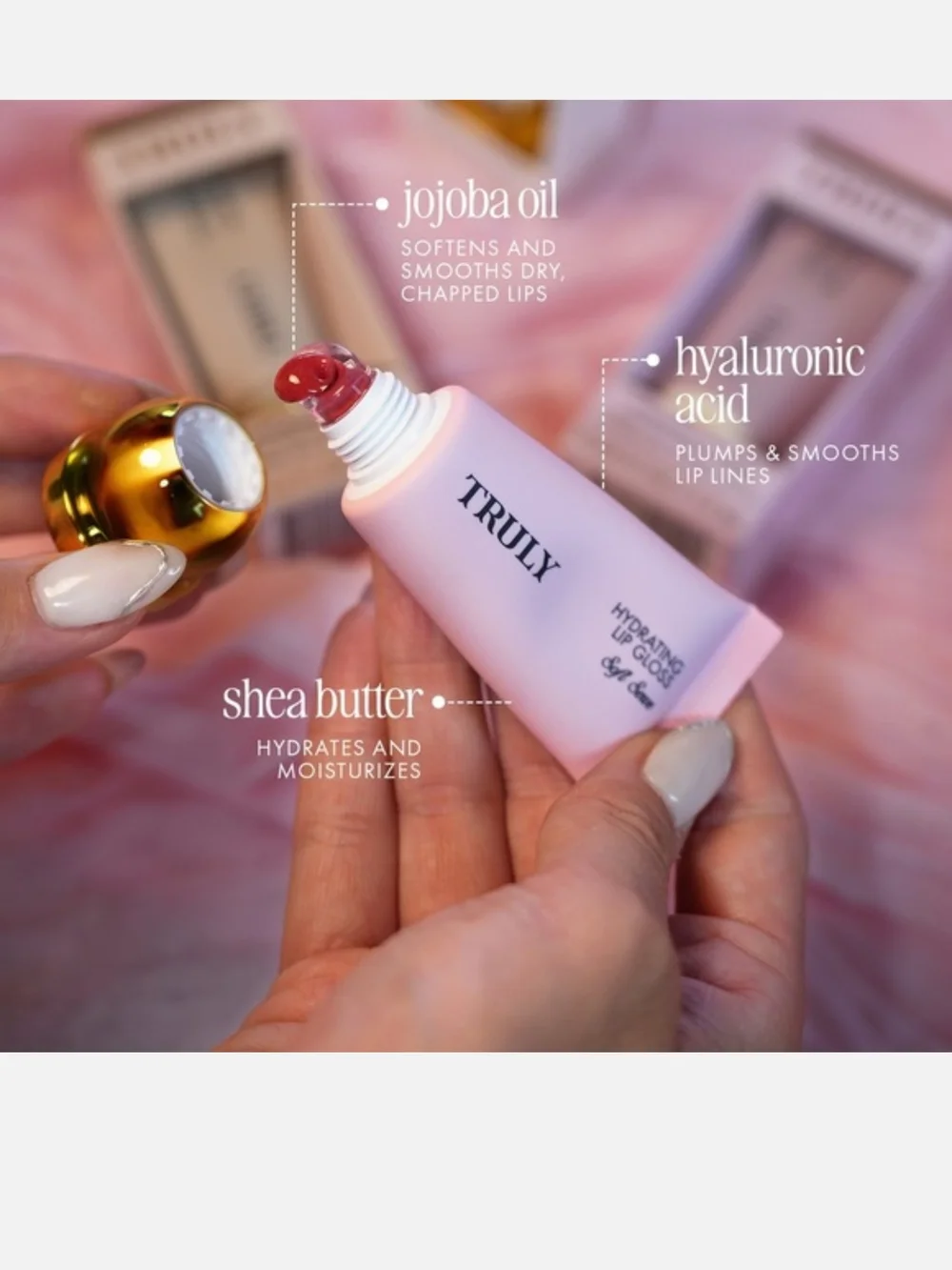 TRULY Hydrating Lip Gloss in Rosy Pink NIB